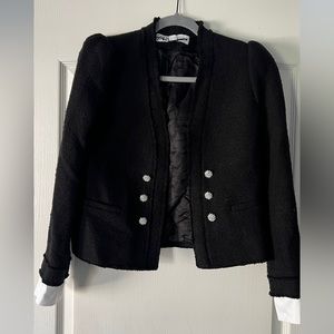 Zara 100% Cotton Jacket with Built-in Sleeves